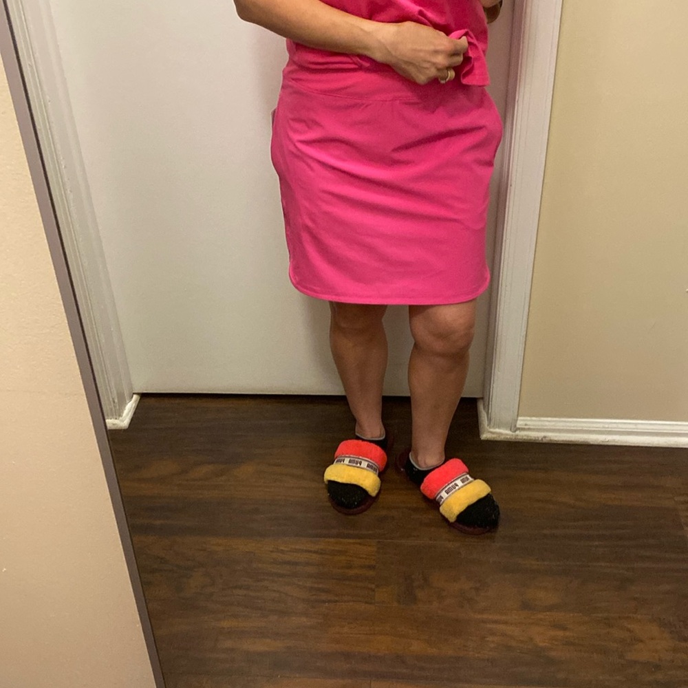 - Lands’ End pink skirt swim bottoms